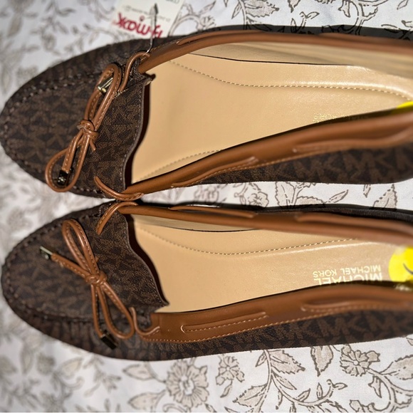 MICHAEL Michael Kors Brown and Gold Loafers - Picture 5 of 6